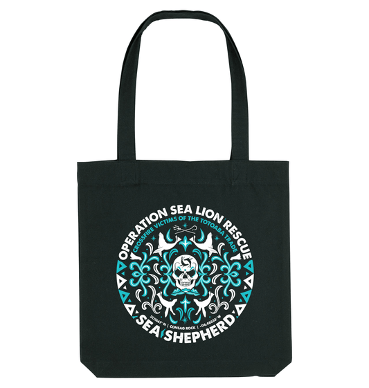 Black Printed Bag Front