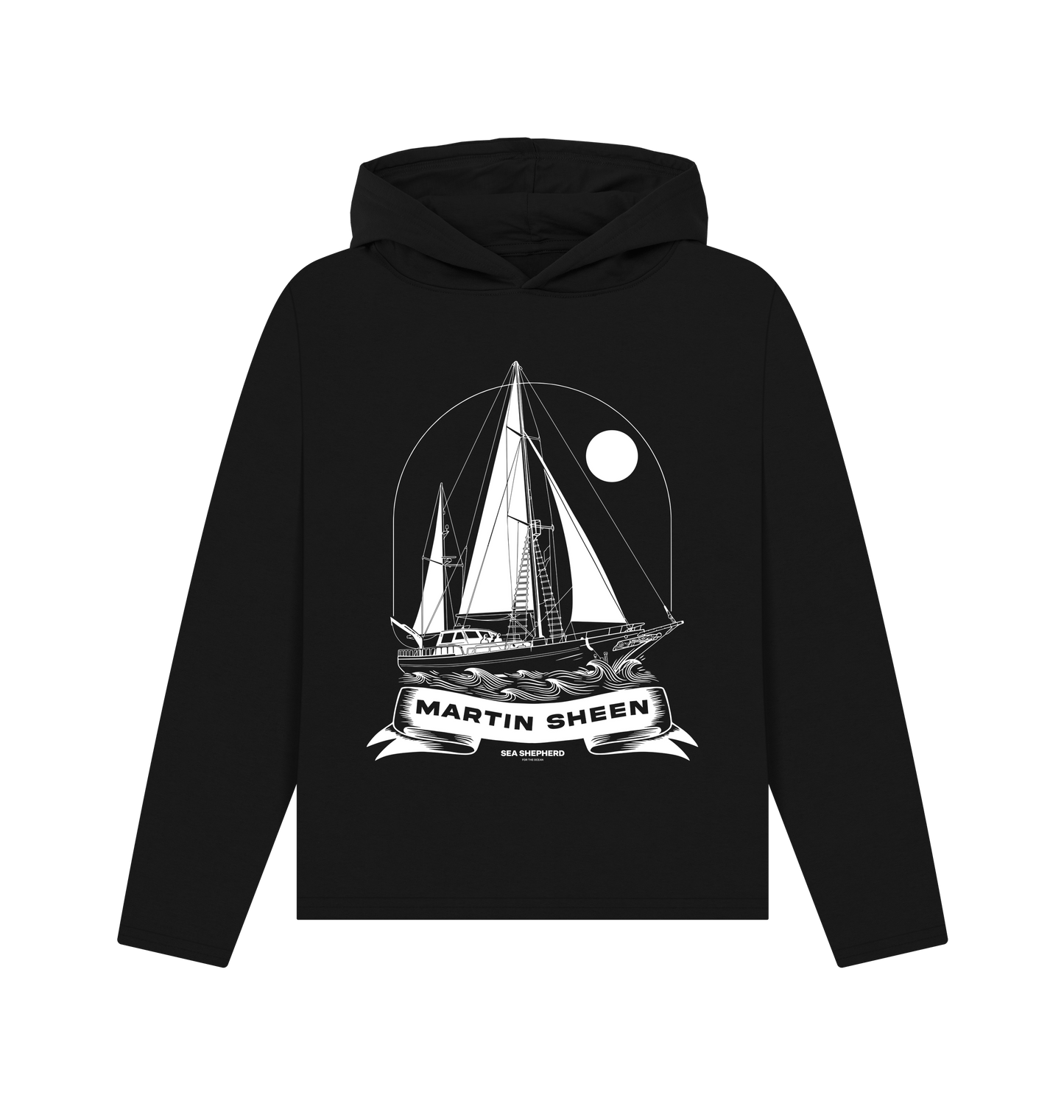Black Printed Hoody
