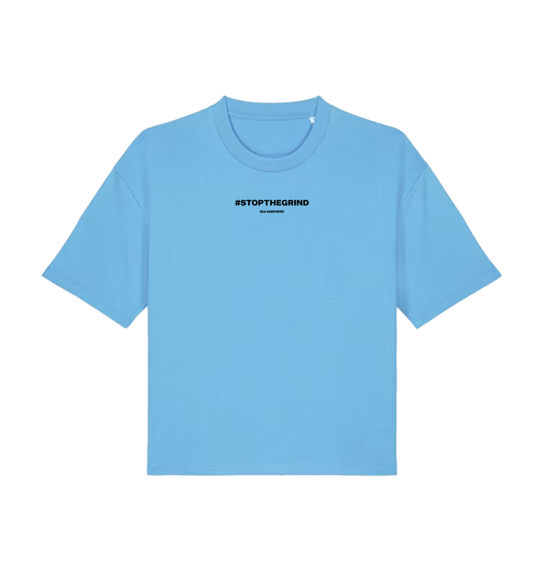 Aqua Blue Printed T-shirt Front