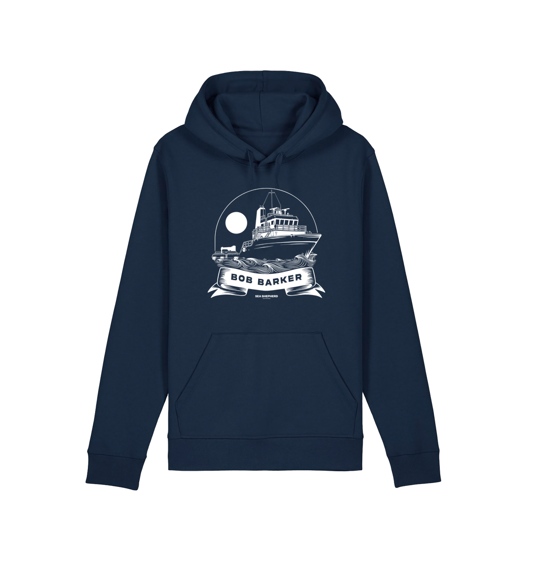 French Navy Printed Hoody