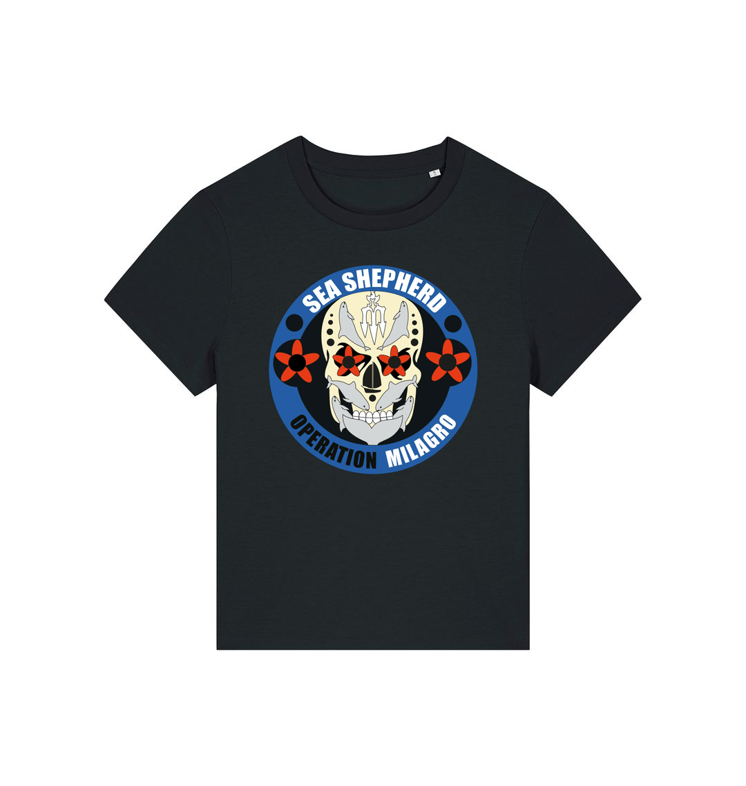 Black Printed T-shirt Front