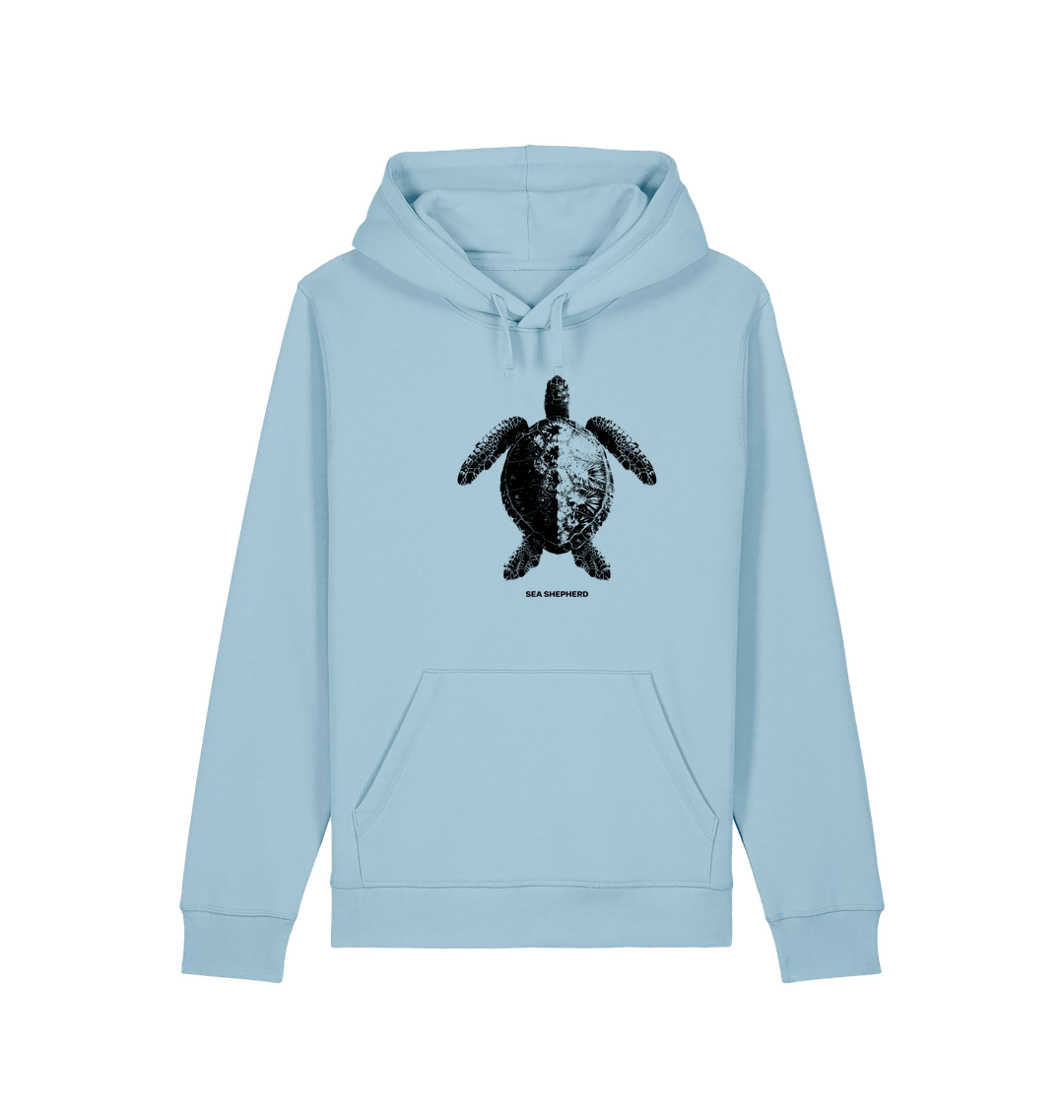 Sky Blue Printed Hoody Front