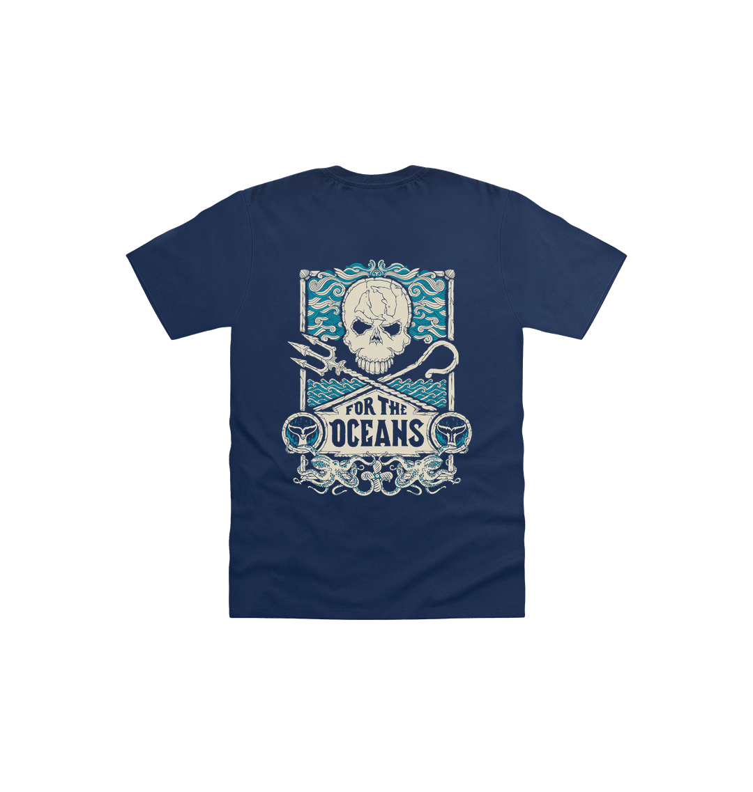 Navy Printed Kids T-Shirt Back