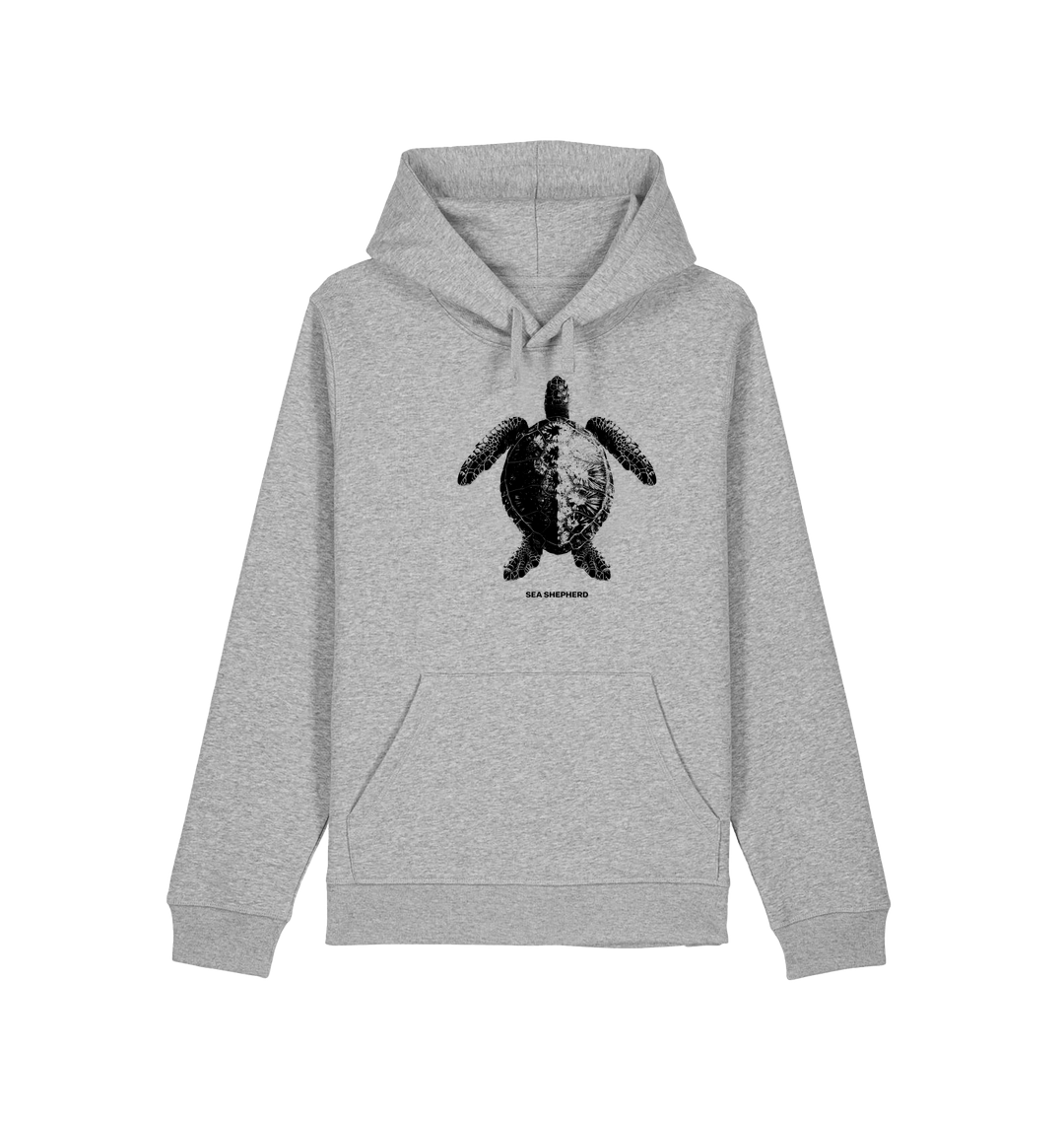 Heather Grey Printed Hoody Front