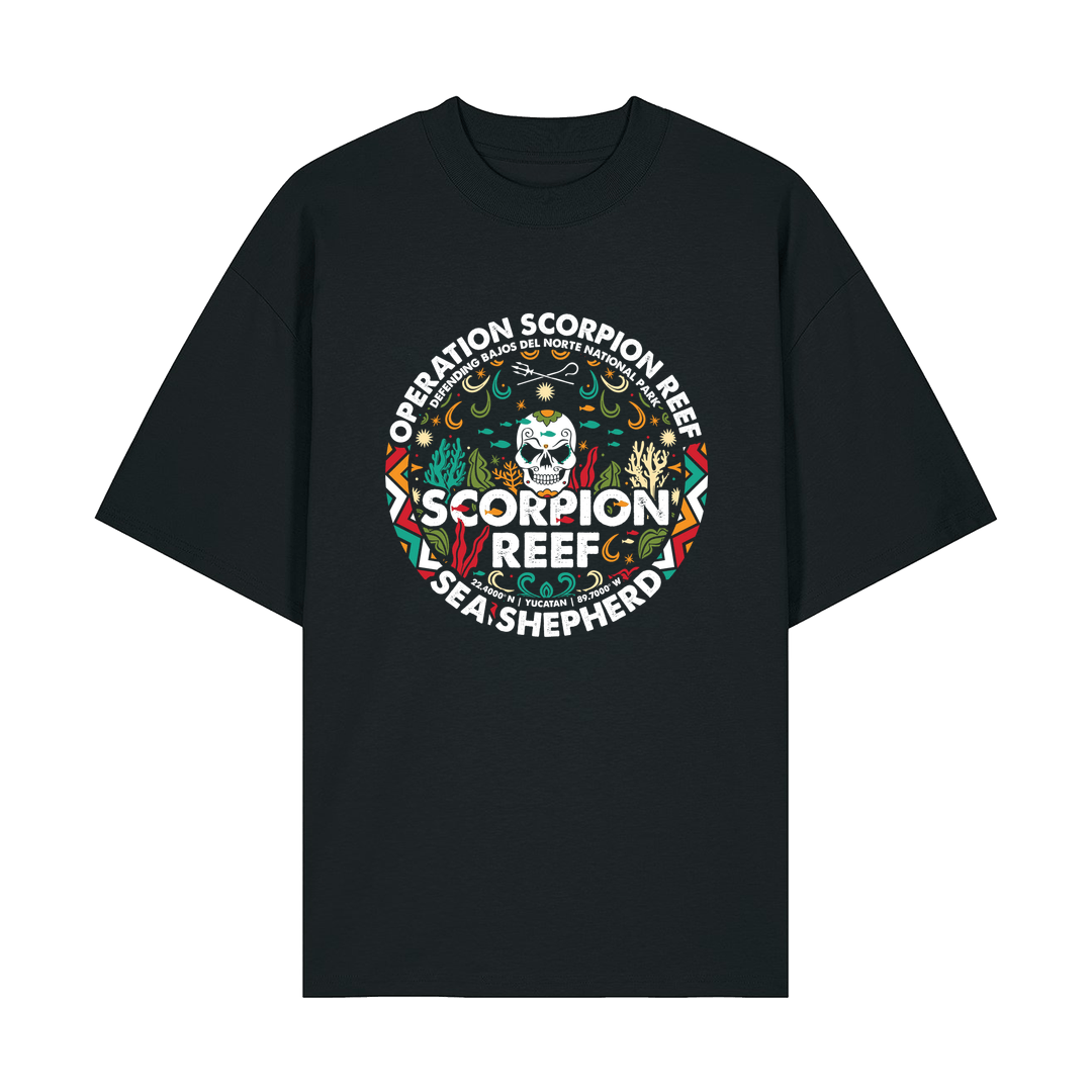 Black Printed T-shirt Front