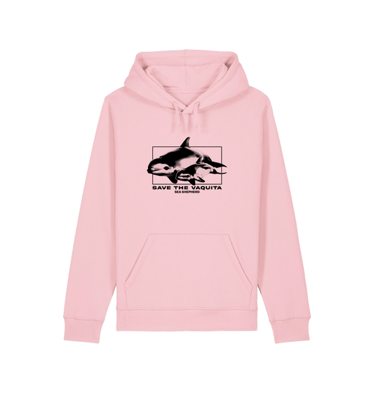 Cotton Pink Printed Hoody Front