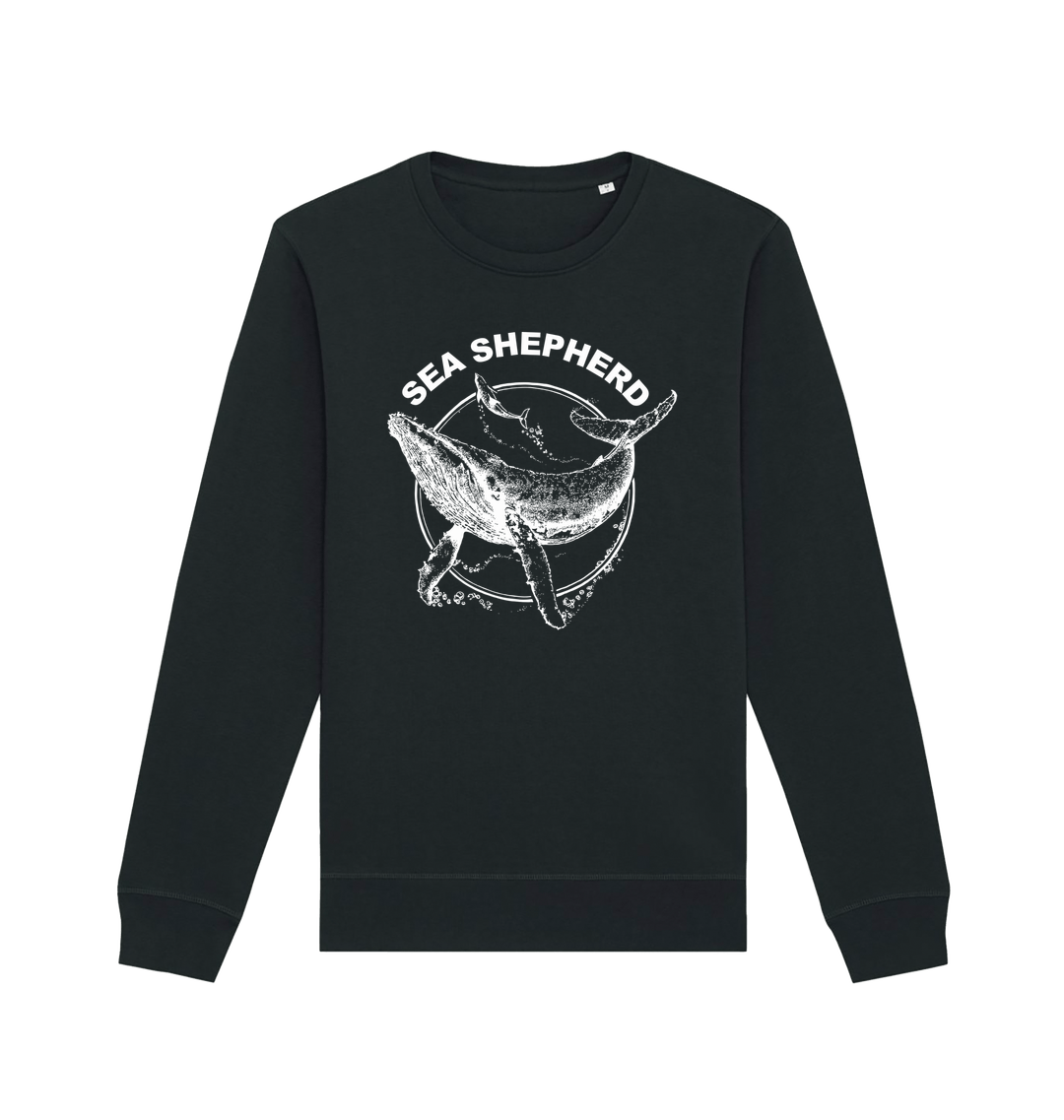 Black Printed Sweater Front