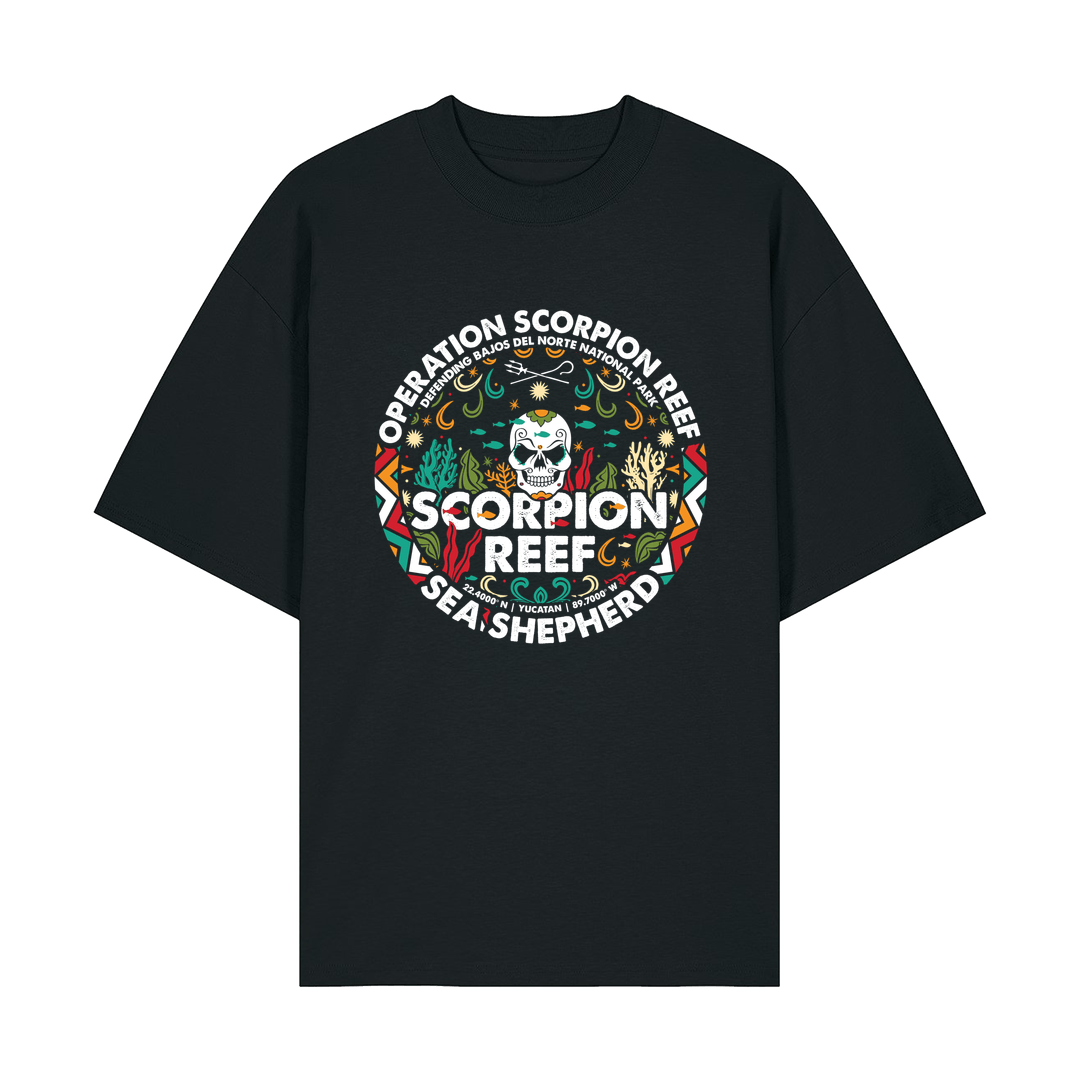 Black Printed T-shirt Front