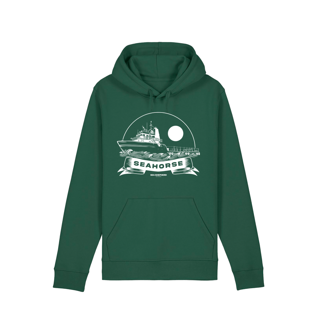 Bottle Green Printed Hoody