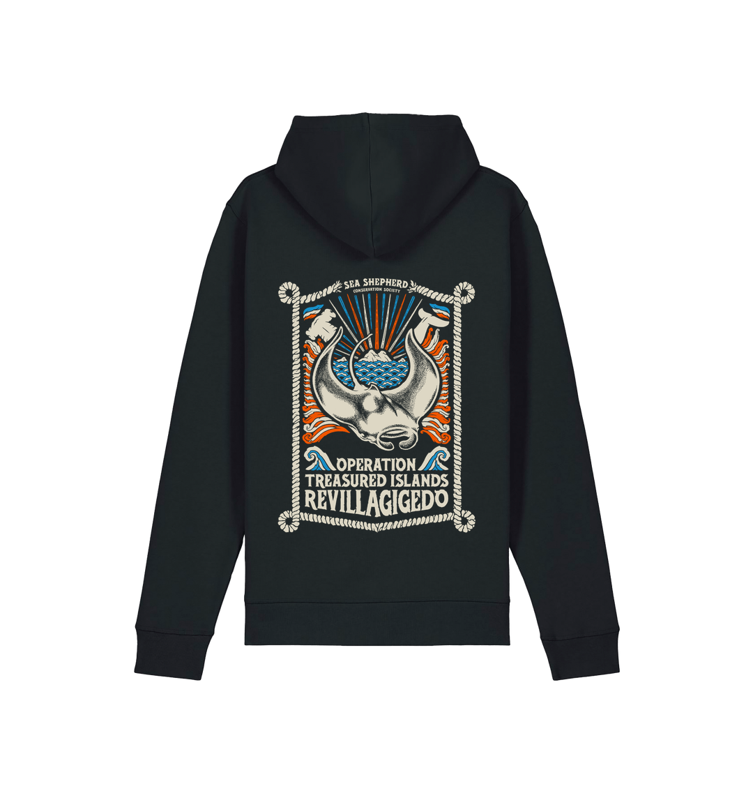 Black Printed Hoody