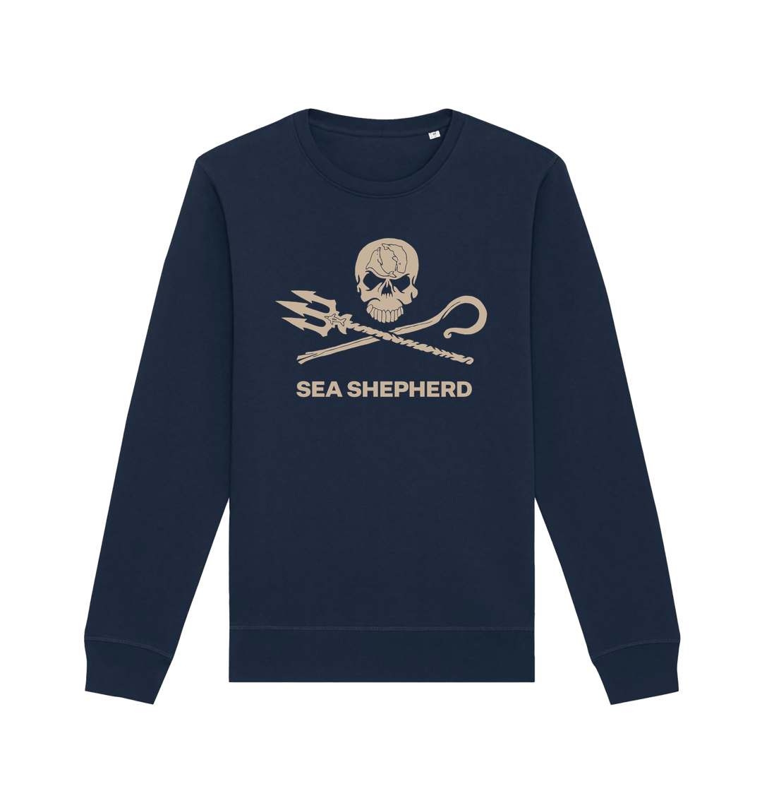French Navy Printed Sweater