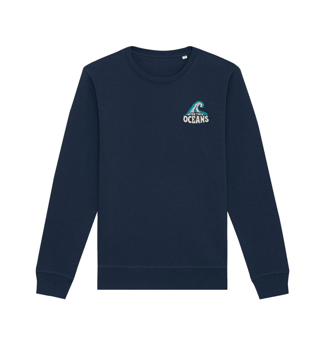 French Navy Printed Sweater