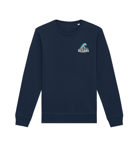 French Navy Printed Sweater