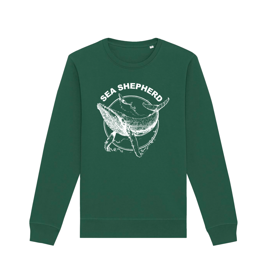 Bottle Green Printed Sweater Front