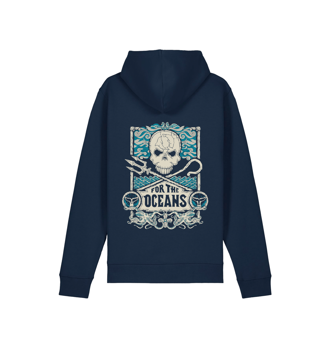 French Navy Printed Hoody