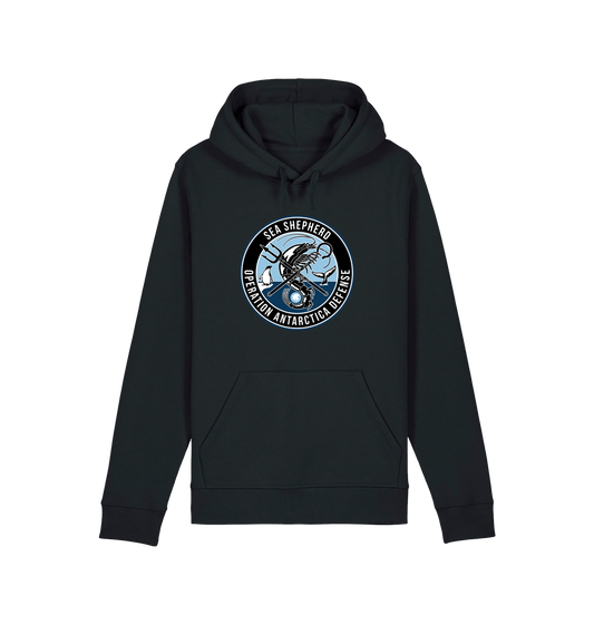 Black Printed Hoody Front