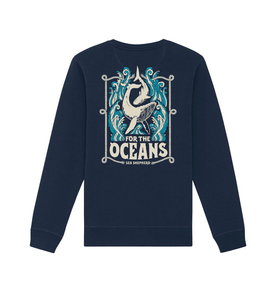 French Navy Printed Sweater
