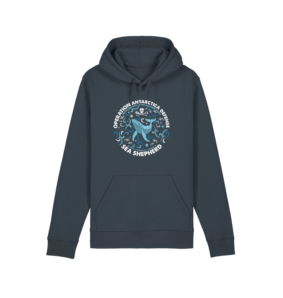 India Ink Grey Printed Hoody Front