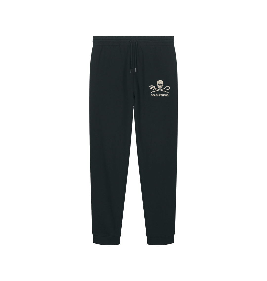 Black Printed Mens Joggers Front