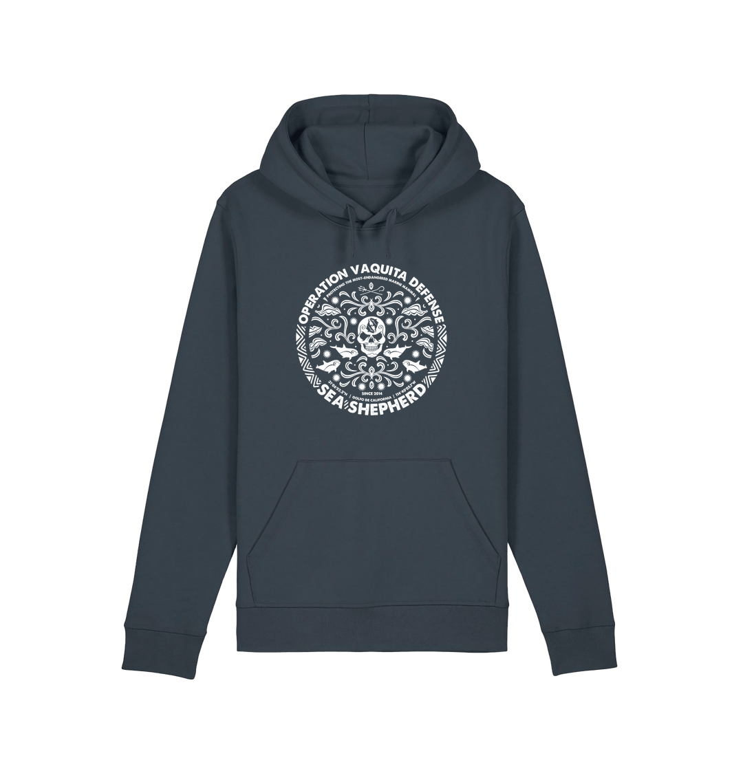 India Ink Grey Printed Hoody Front