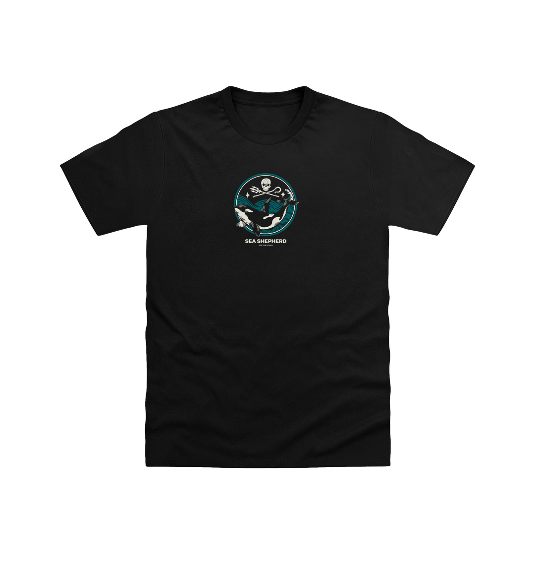 Black Printed T-shirt Front