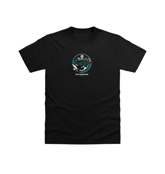 Black Printed T-shirt Front