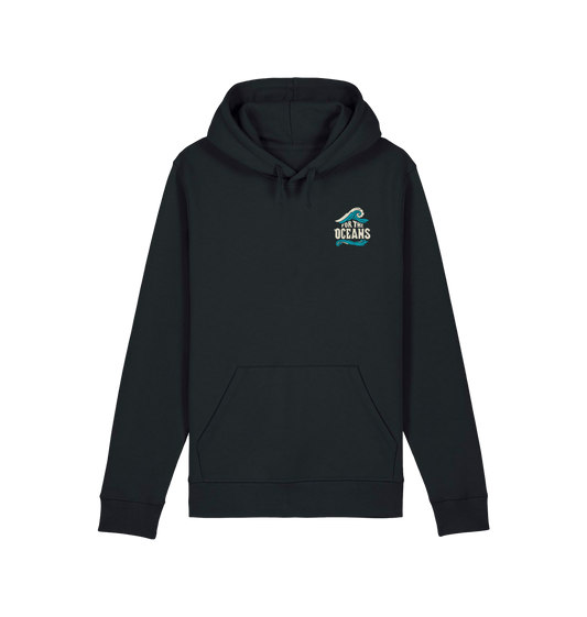 Black Printed Hoody Front