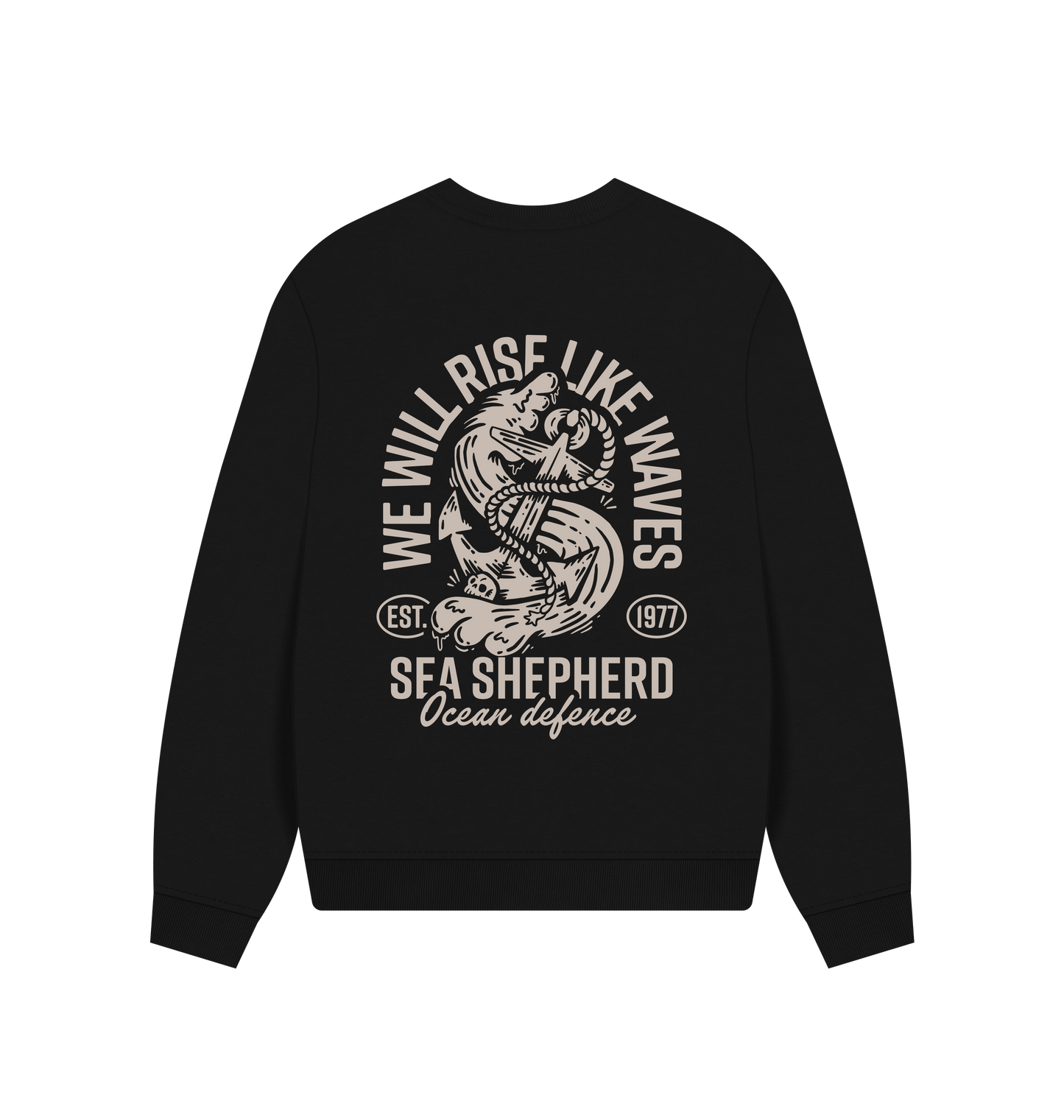 Black Printed Sweater