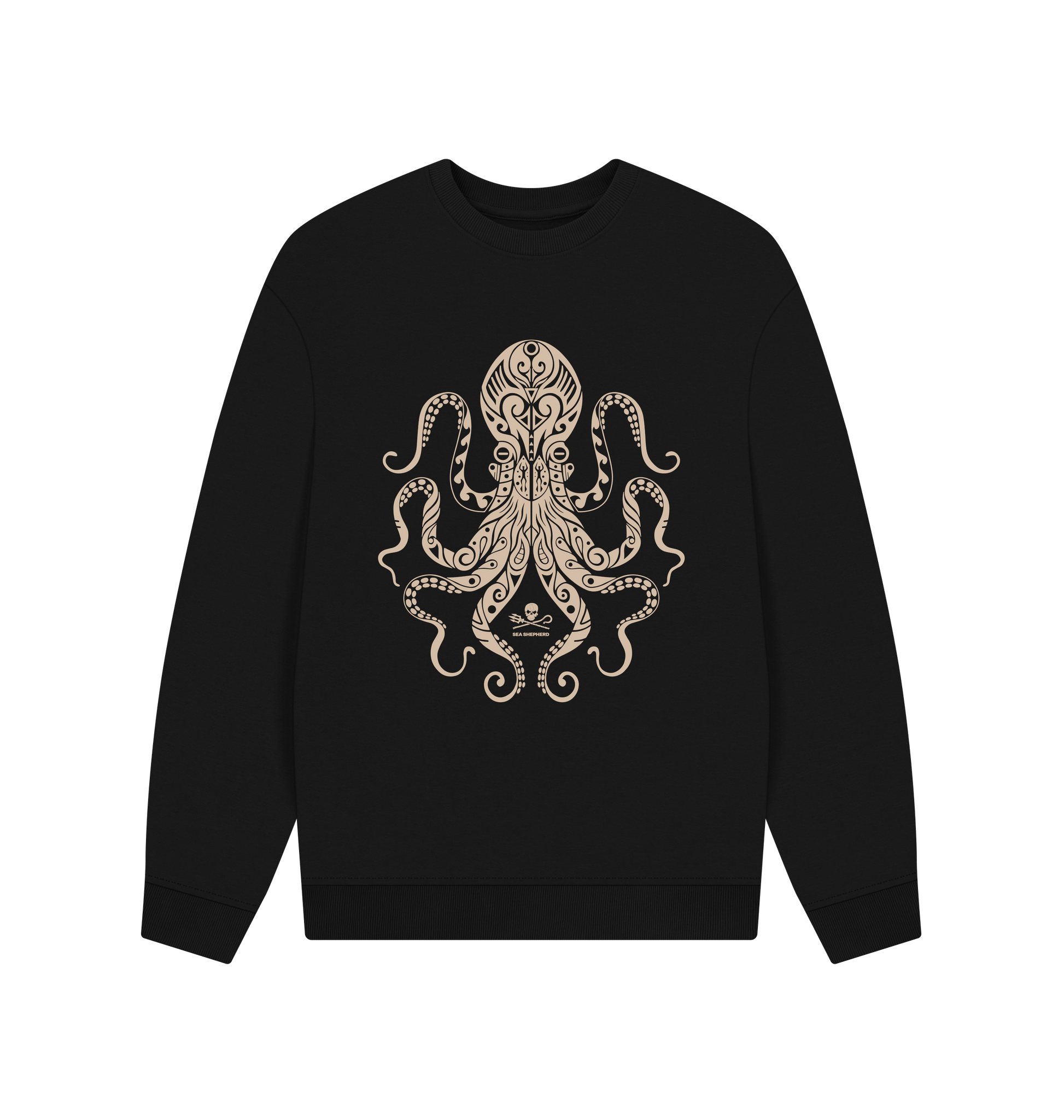 Black Printed Sweater