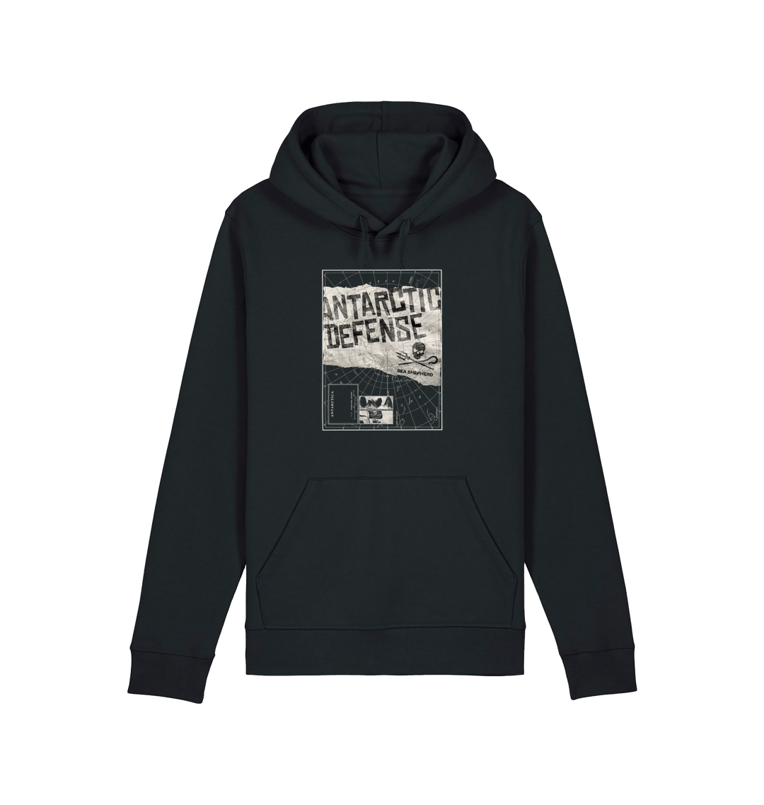 Black Printed Hoody Front