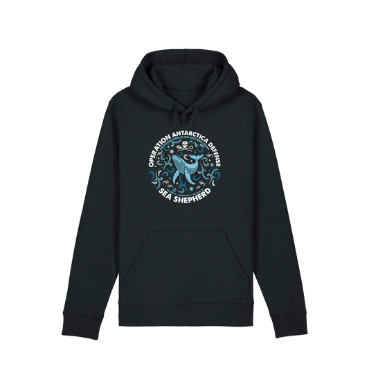 Black Printed Hoody Front