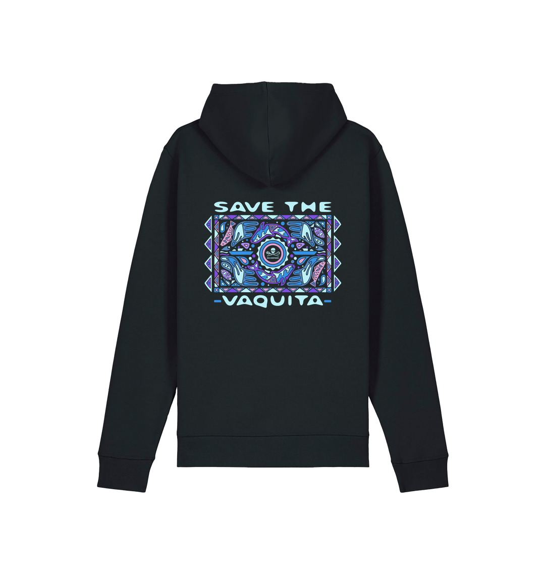 Black Printed Hoody Back