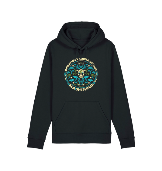 Black Printed Hoody Front