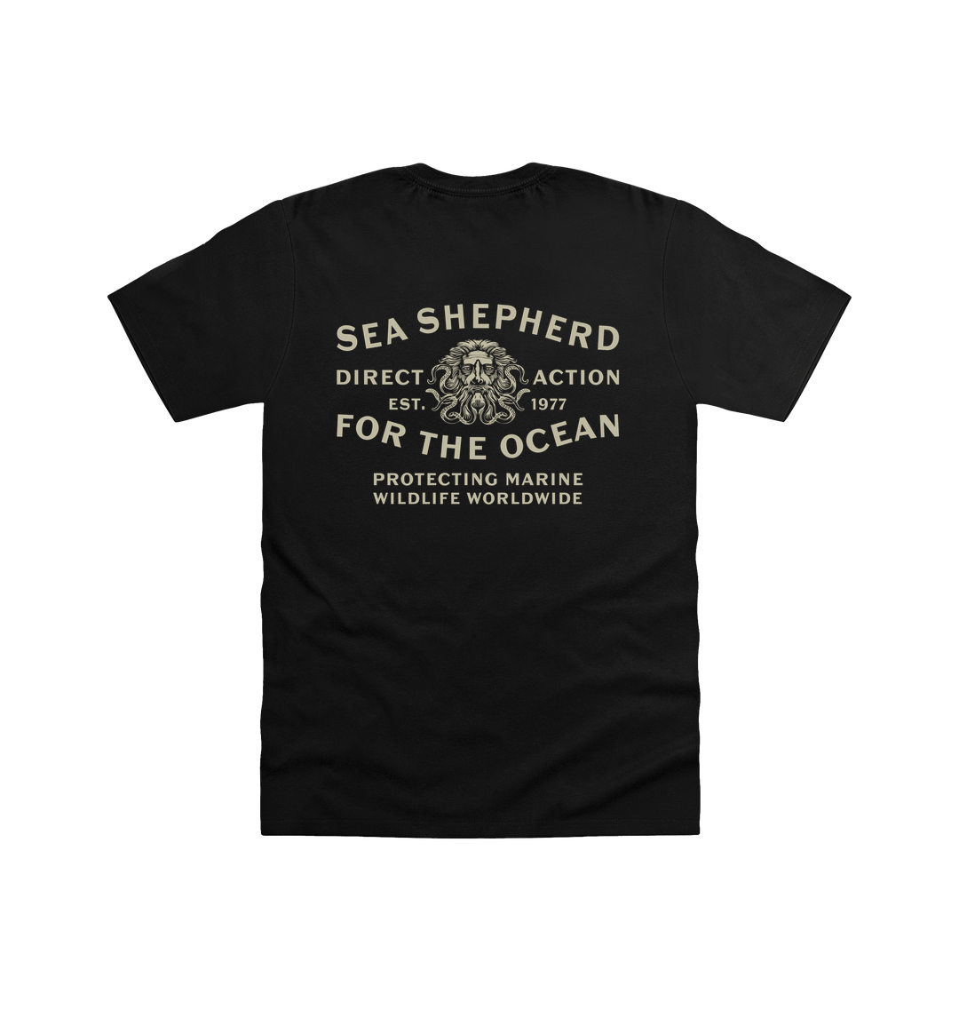 Black Printed T-shirt Back