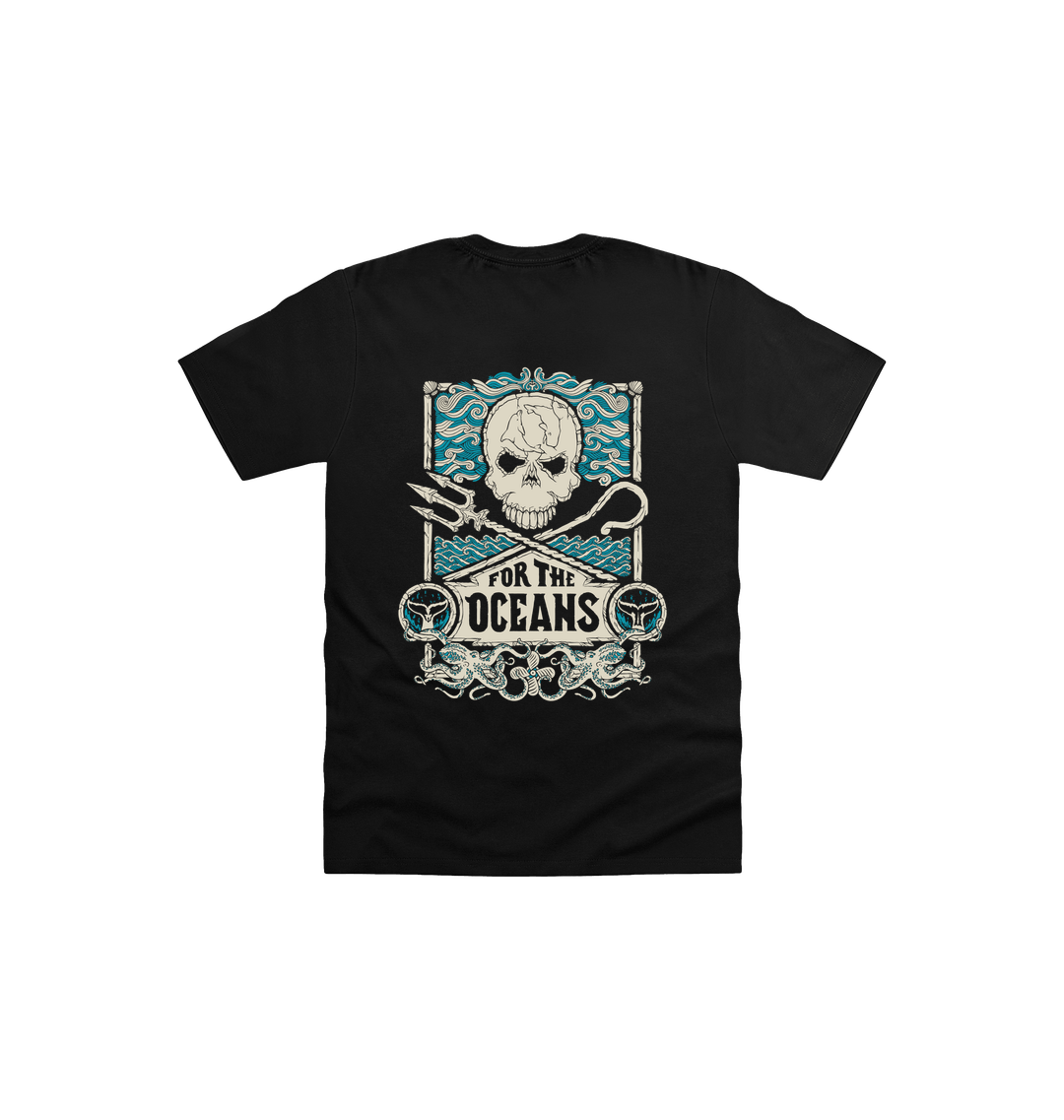 Black Printed Kids T-Shirt Back