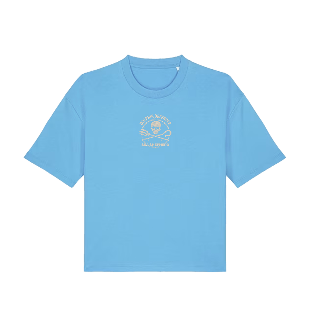 Aqua Blue Printed T-shirt Front