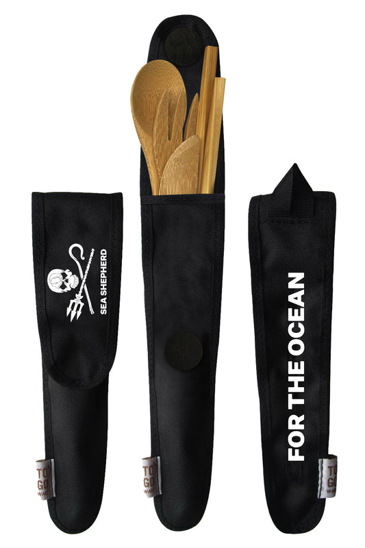 Utensil-set to Go "Sea Shepherd" - Brown/black