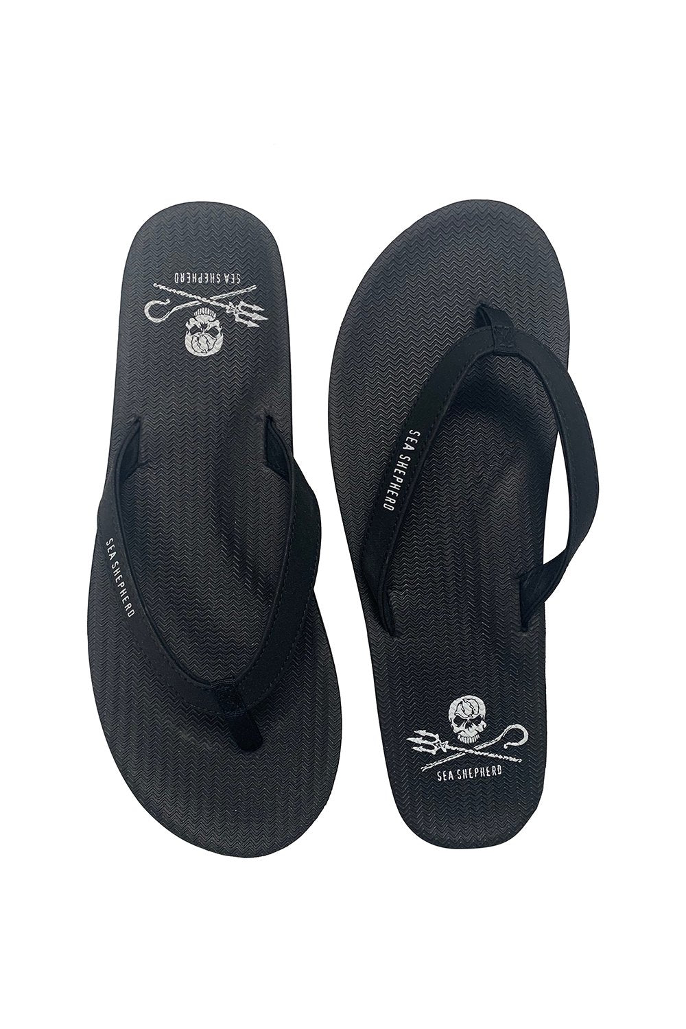 Men's Jolly Roger Flip Flops - Black