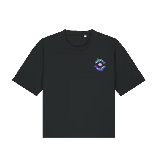 Black Printed T-shirt Front