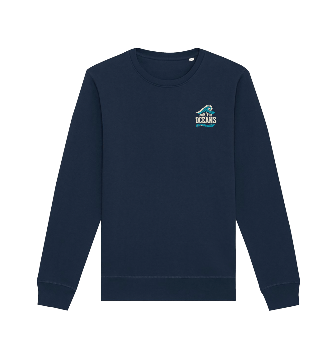 French Navy Printed Sweater