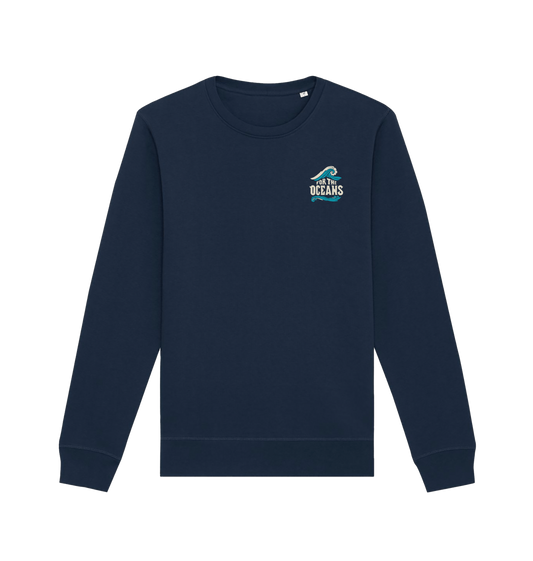 French Navy Printed Sweater