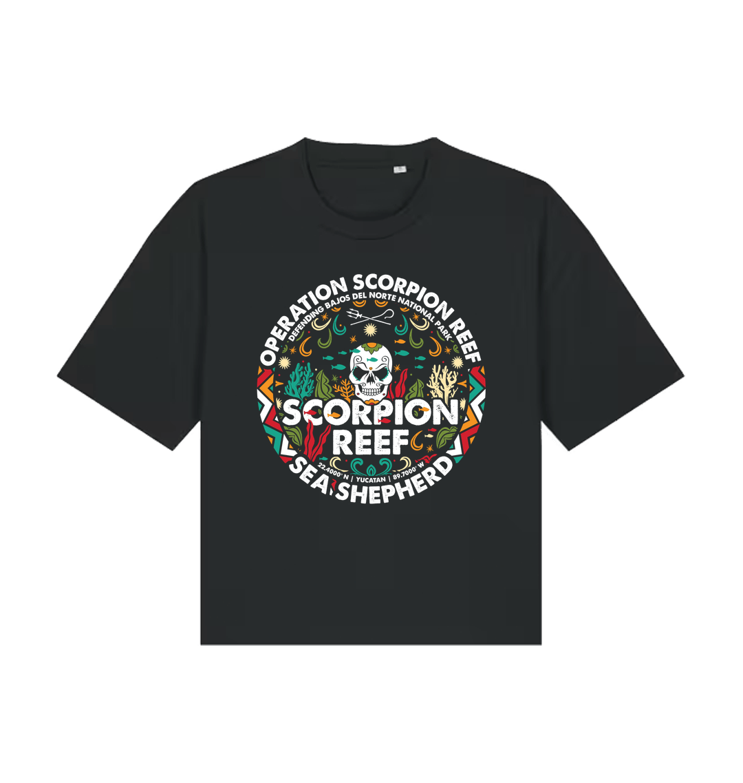 Black Printed T-shirt Front