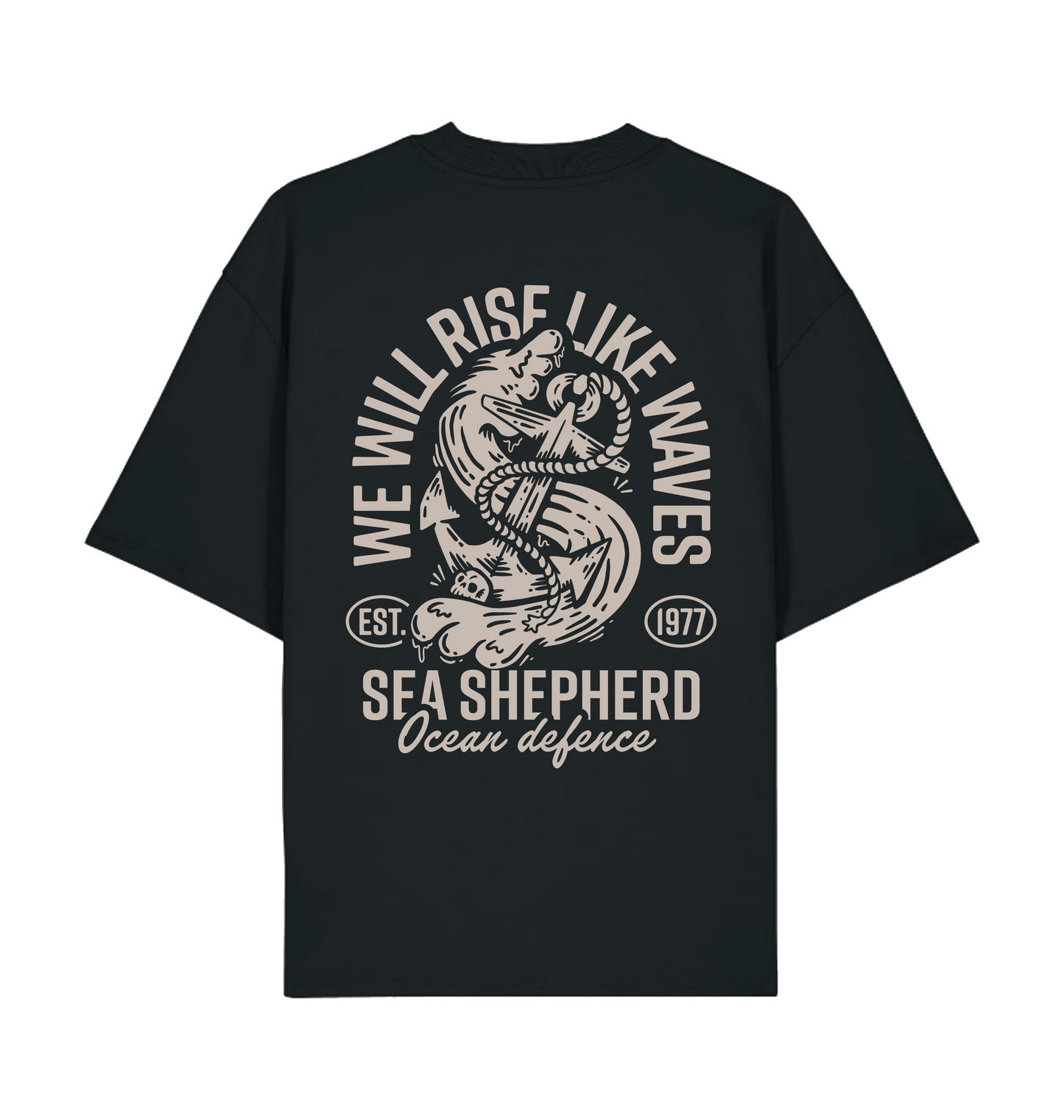 Black Printed T-shirt Back