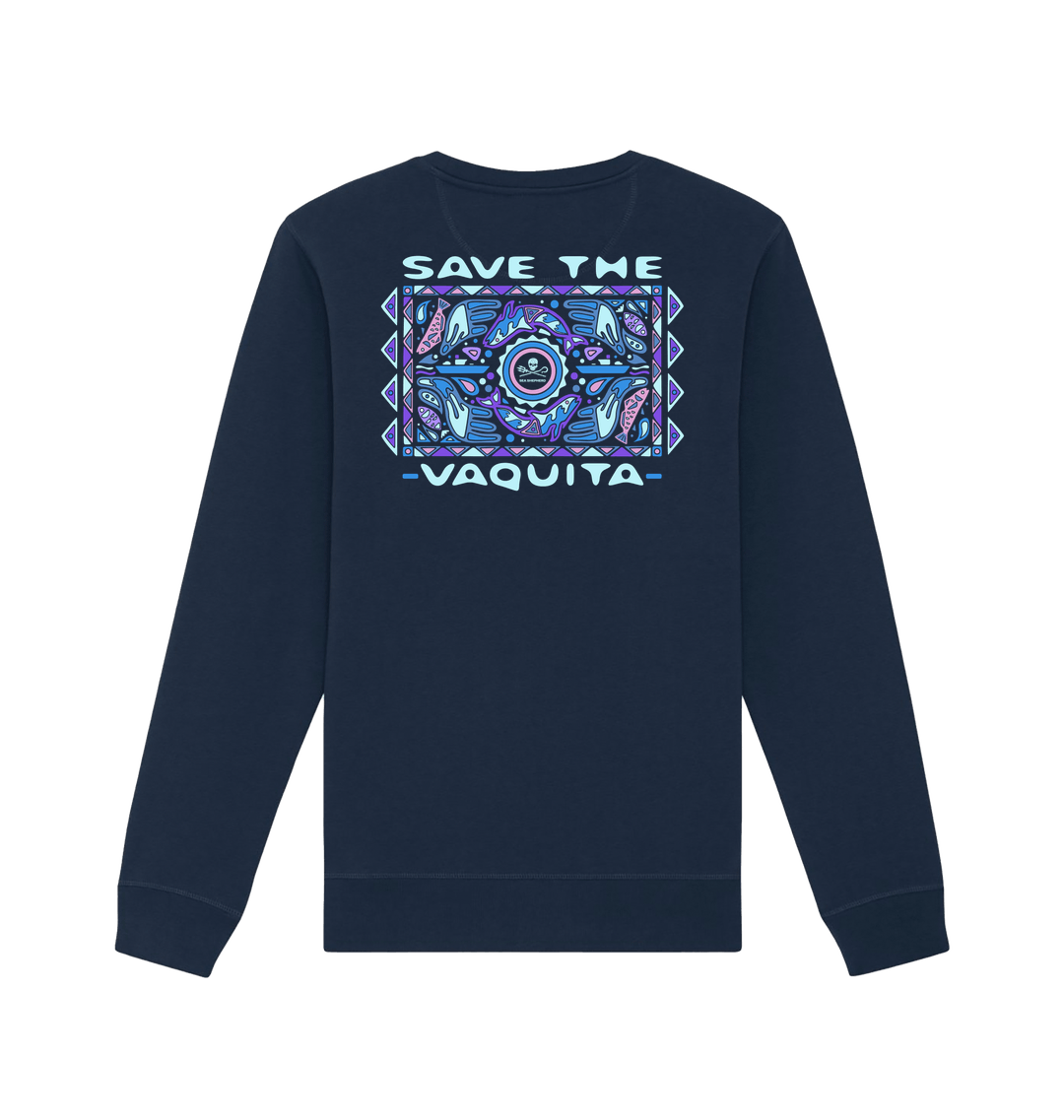 French Navy Printed Sweater