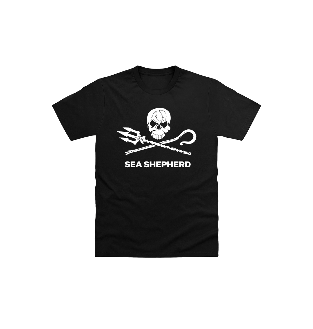 Black Printed Kids T-Shirt Front