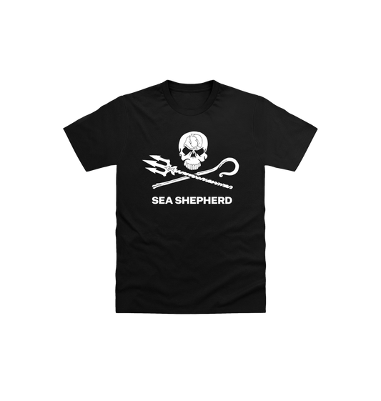 Black Printed Kids T-Shirt Front