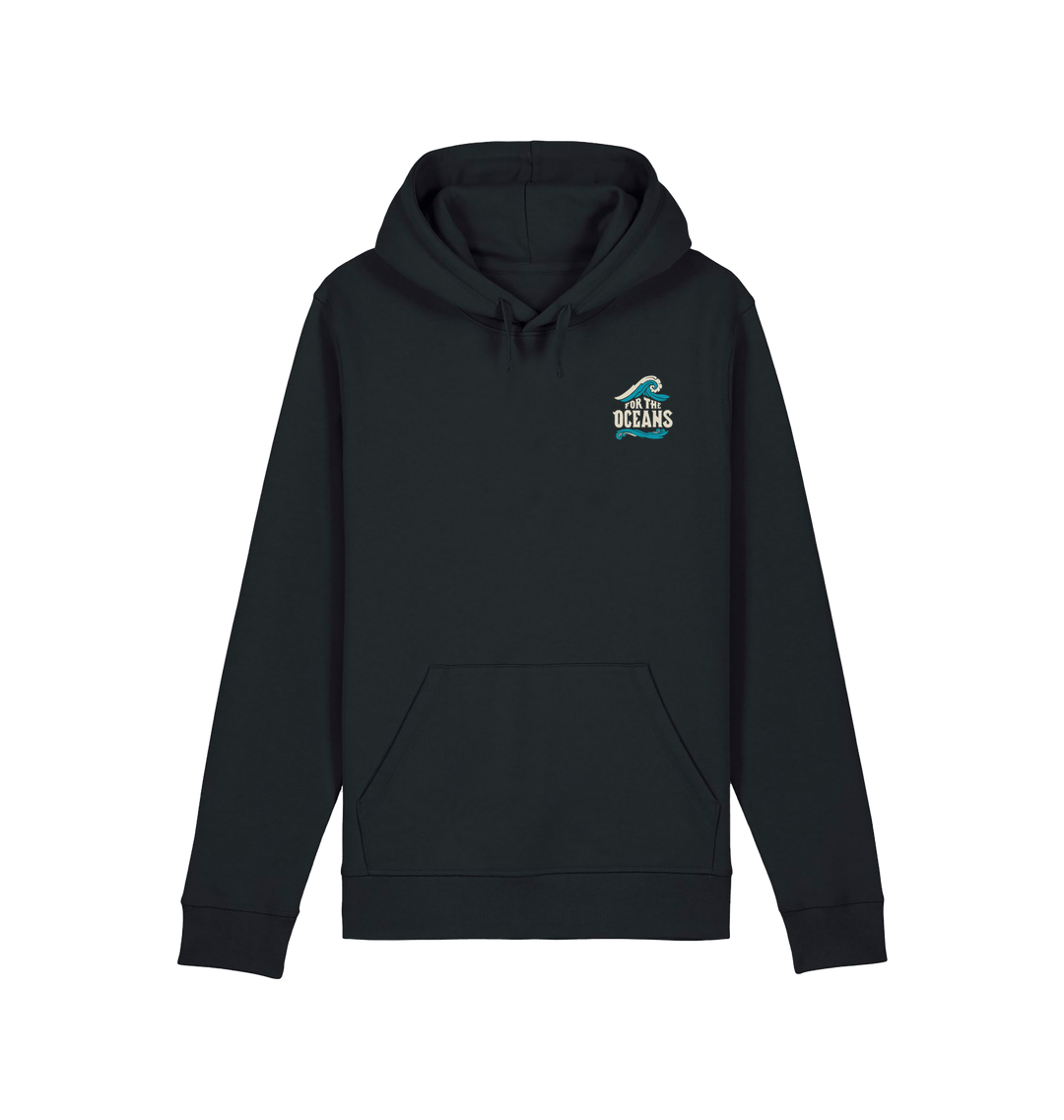 Black Printed Hoody Front