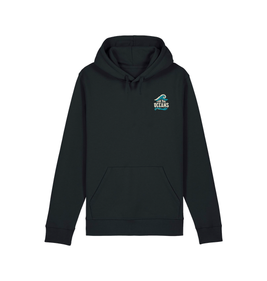 Black Printed Hoody Front