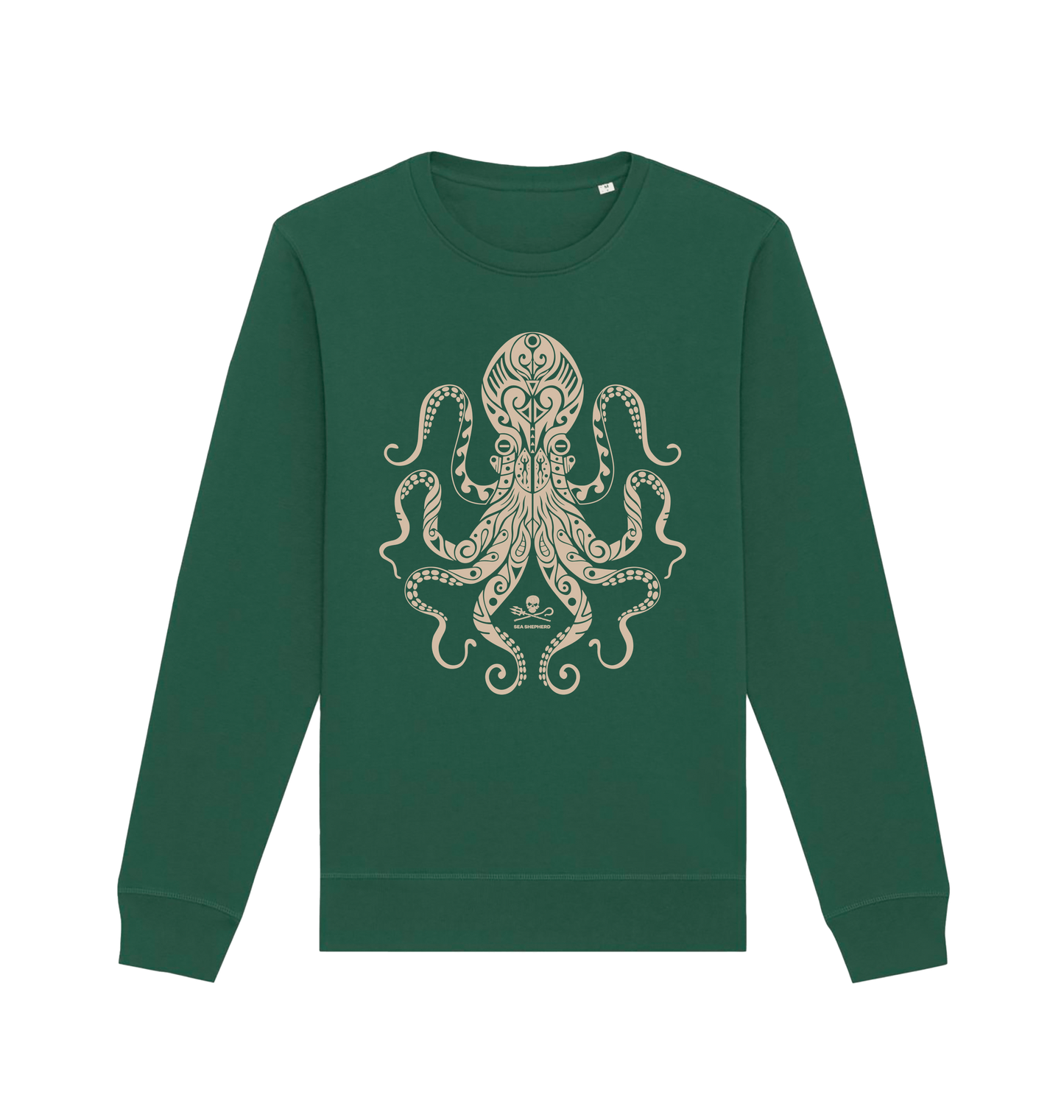 Bottle Green Printed Sweater Front