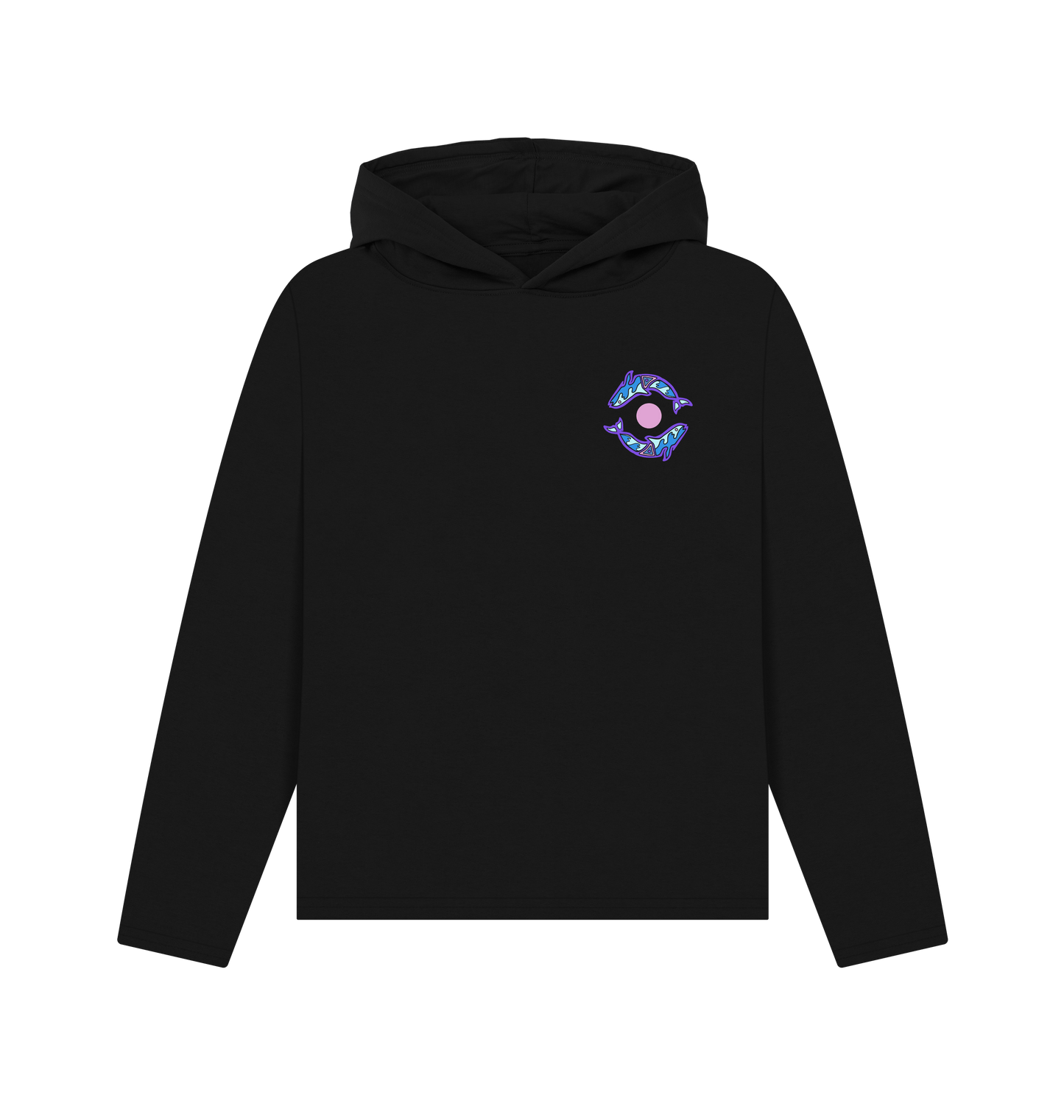 Black Printed Hoody